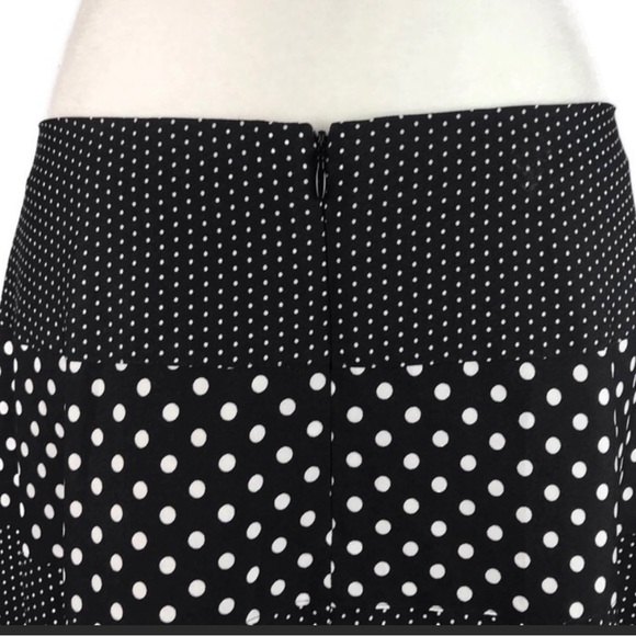 Karl Lagerfeld - New - Tiered Black/White Polka Dot Skirt - Picture 5 of 6